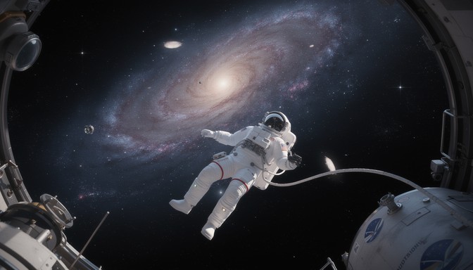 Free Cosmic Explorer's View Image - Astronaut, Spacewalk, Galaxy ...