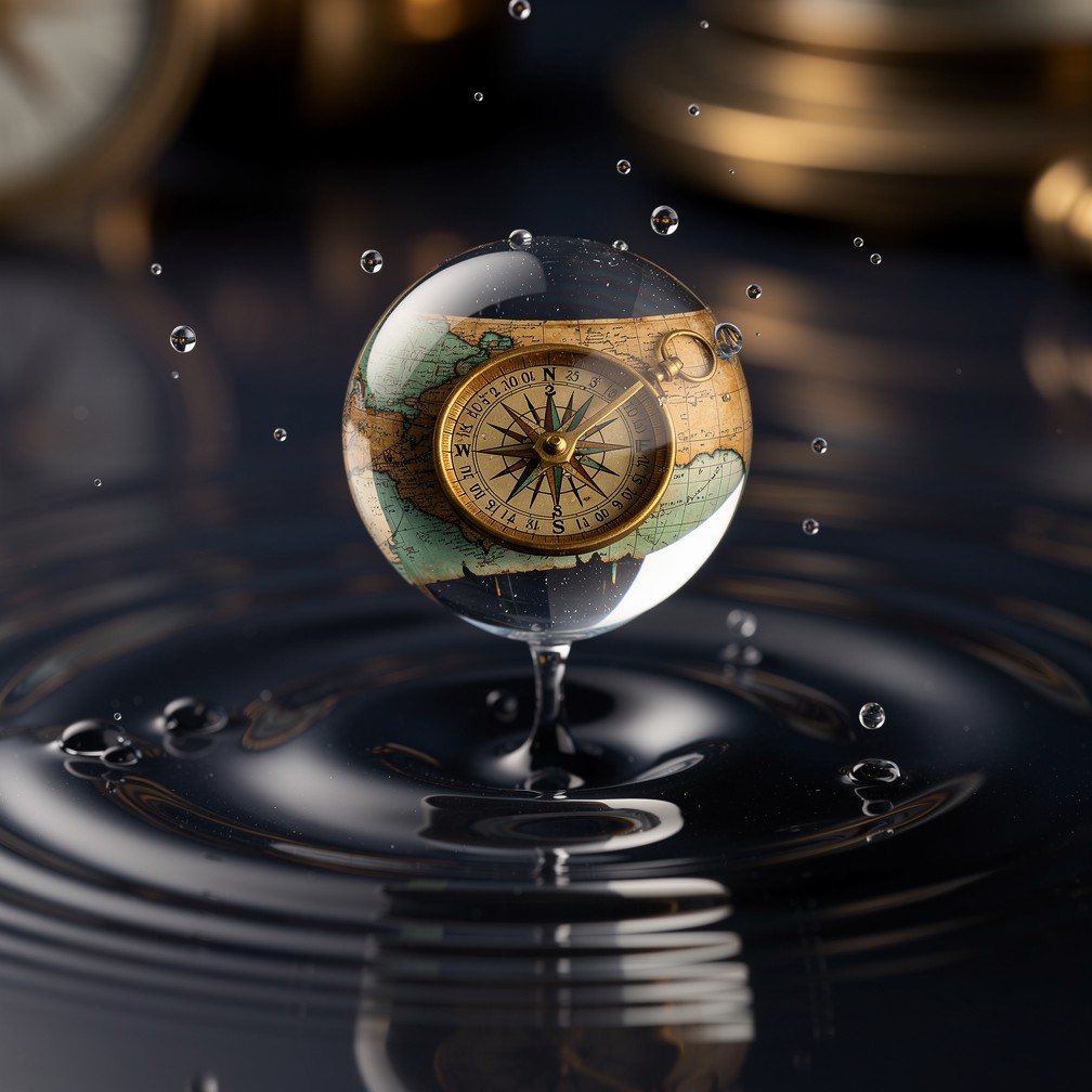 Free Compass Within Water Image - Water, Droplet, Compass | Download at ...