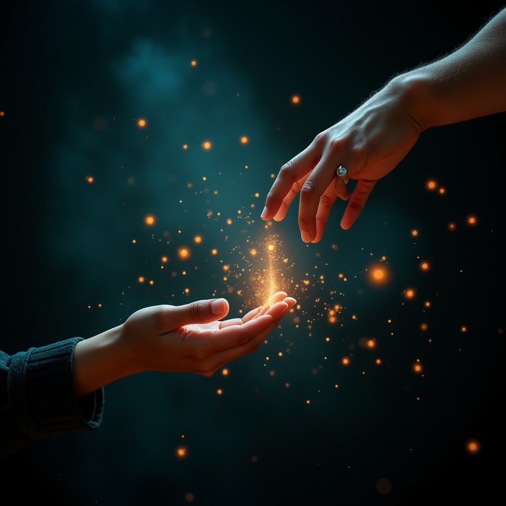 Scintillating Touch Free Cosmic Touch Ignited Image - Connection, Touch, Hands | Download ...