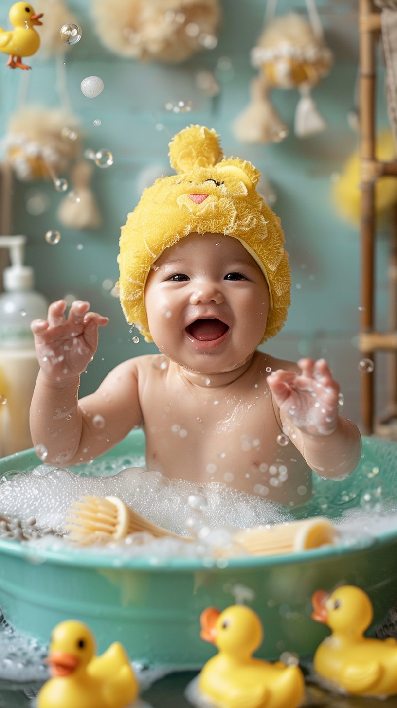 Free Baby Bubble Bath Image - Baby, Bath, Bubbles | Download at StockCake