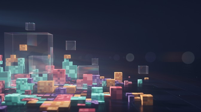 Free Vibrant Voxel Skyline Image - Pixel, Neon, Cityscape | Download at ...