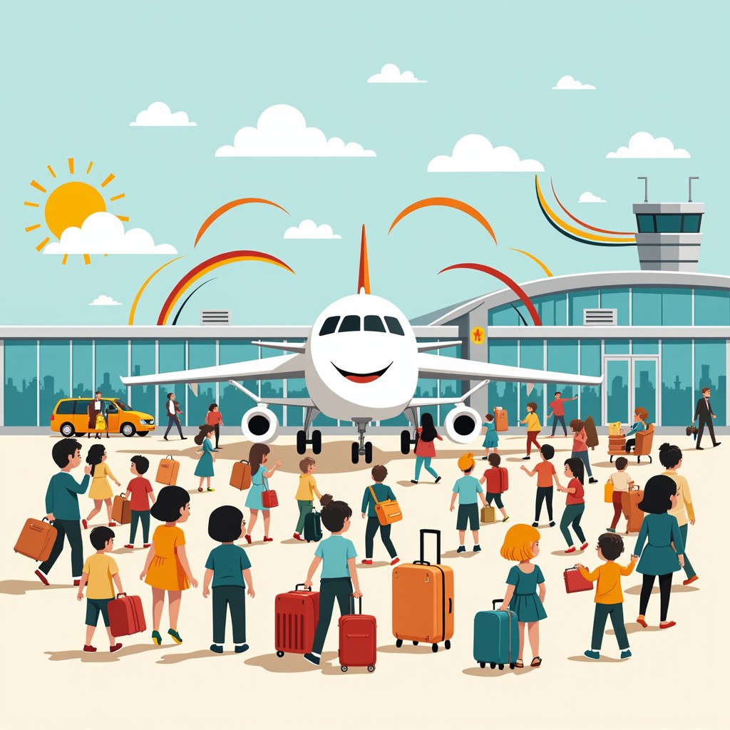 Free Colorful Airport Departure Image - Airport, Airplane, Travel ...