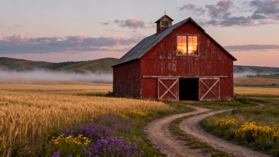 Free Rustic Country Road Image - Rural, Countryside, Wildflowers ...