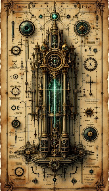 Gothic Machine Colors Free Gothic Machine Blueprint Image - Blueprint, Gothic, Victorian ...