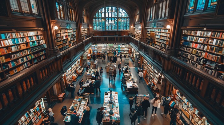 Offline Library Images Free Library Interior Scene Image | Download at StockCake