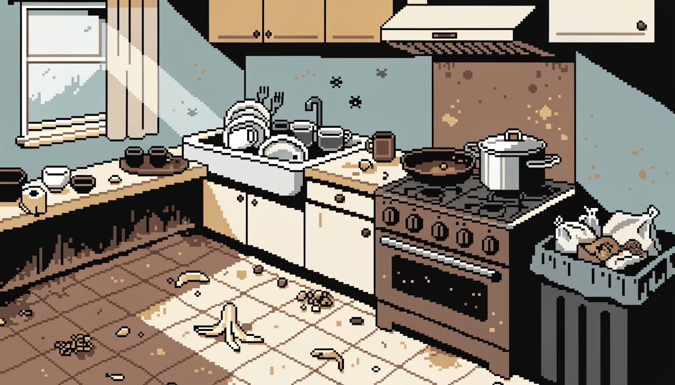 Free Retro Kitchen Mess Image - Kitchen, Pixel, Retro | Download at ...