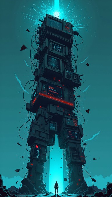 Technology Tower Stack Free Digital Tower Ascent Image - Cyberpunk, Digital, Tower | Download ...
