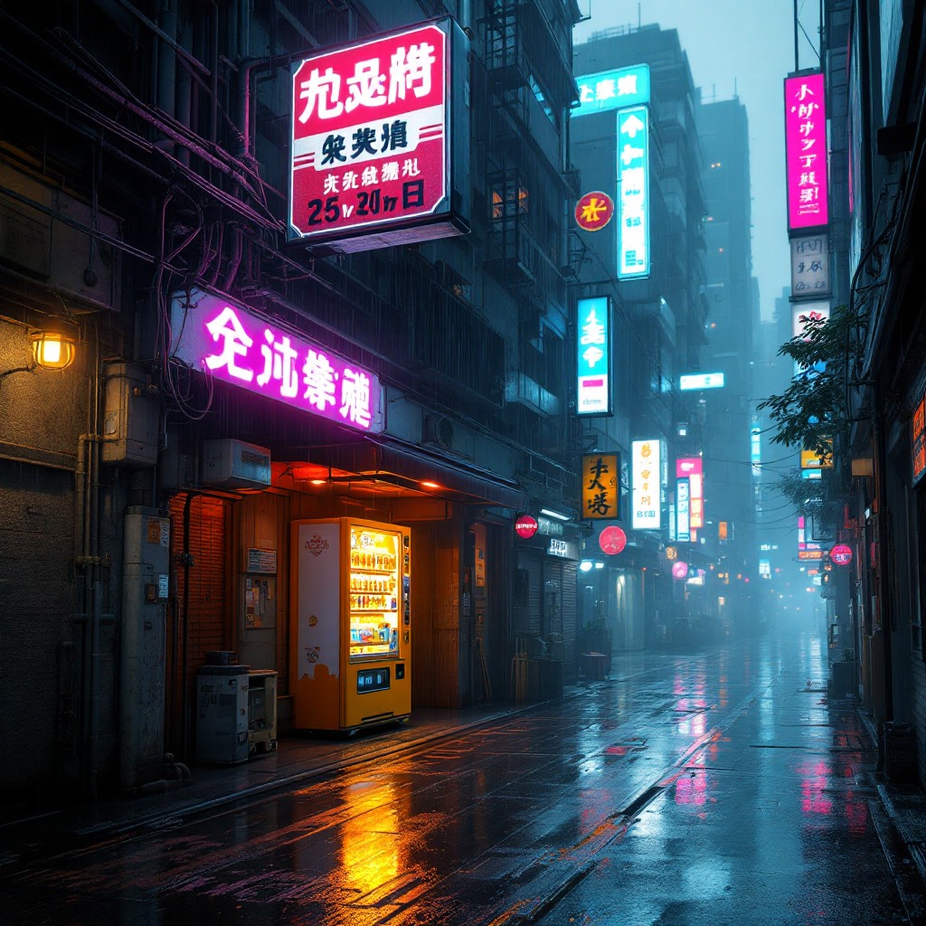 Free Neon Alley Rain Image - Cyberpunk, Neon, Tokyo | Download at StockCake