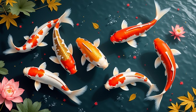 Free Colorful Koi Pond Image | Download at StockCake