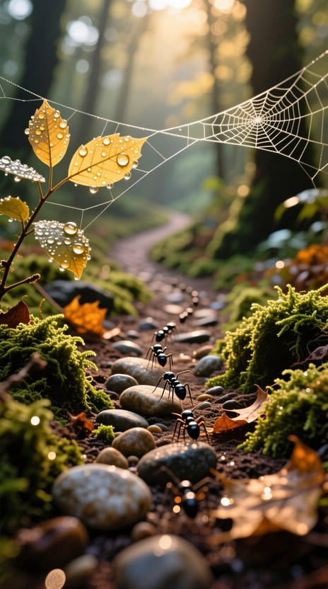 Free Nature's Tiny Path Photo - Forest, Path, Dewdrops | Download at ...