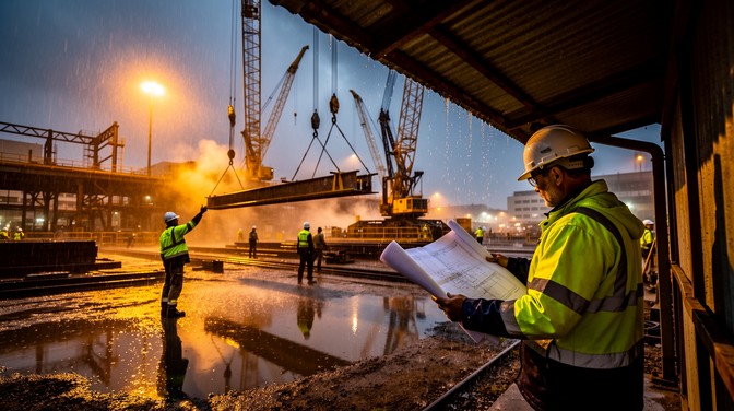 Free Construction Under Rain Image - Construction, Steelworkers ...