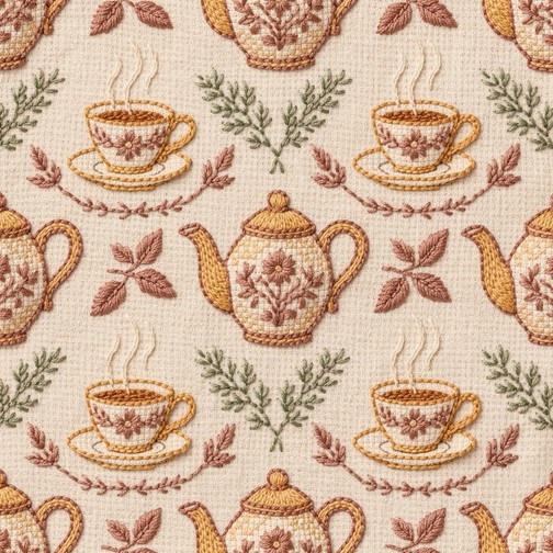Free Cozy Tea Pattern Image - Textile, Pattern, Teacup | Download at ...