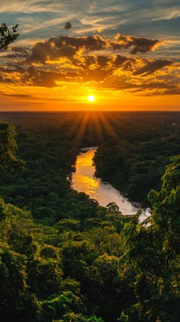 Free Sunset over river Image - Sunset, River, Forest | Download at ...