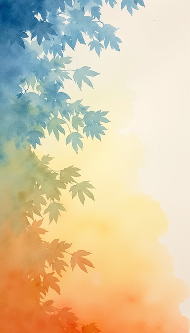 Leaves Gradient Background Free Gradient Leaf Shadows Image - Watercolor, Gradient, Leaves ...