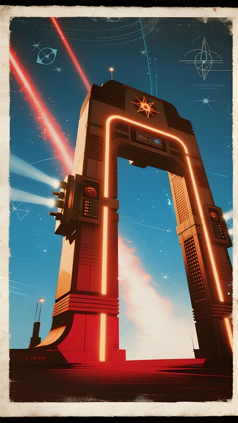 Free Retro Space Gate Image - Portal, Cosmic, Artdeco | Download at ...