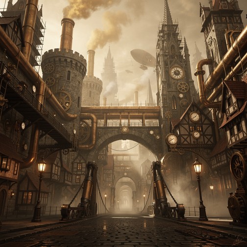 Free Steampunk Medieval Metropolis Image - Steampunk, Medieval ...