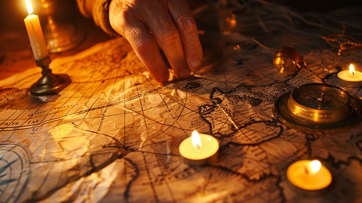 Free Vintage Map Exploration Image | Download at StockCake