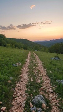 Free Sunset Mountain Path Image - Sunset, Mountain, Path | Download at ...