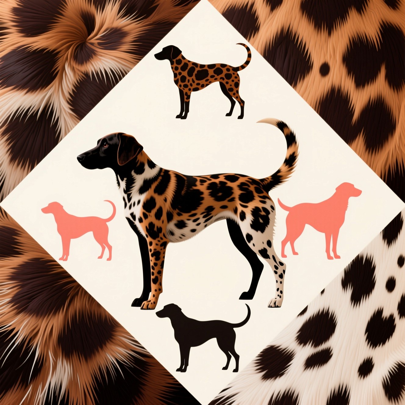 Free Geometric Canine Patterns Image - Dogs, Canine, Silhouettes ...