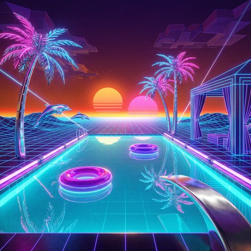 Free Synthwave Poolside Dreams Image - Synthwave, Neon, Pool | Download ...