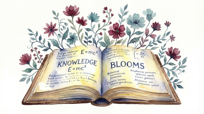 Free Knowledge Blooms Beautifully Image - Watercolor, Illustration ...