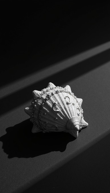 One Shell Photography Free Coastal Still Life Image - Seashells, Monochrome, Photography ...