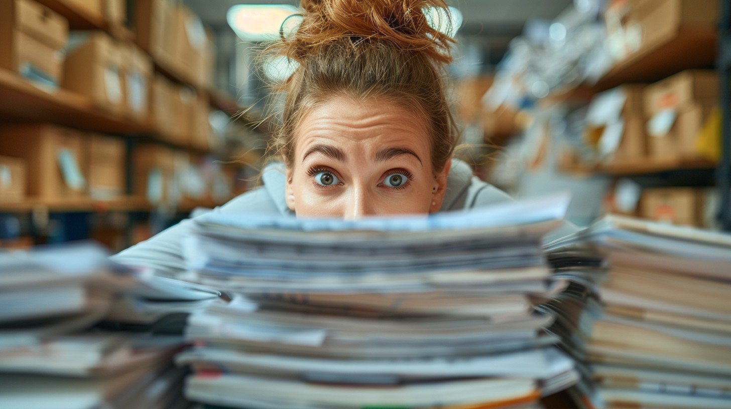 Free Drowning in Paperwork Image - Office, Stress, Paperwork | Download ...