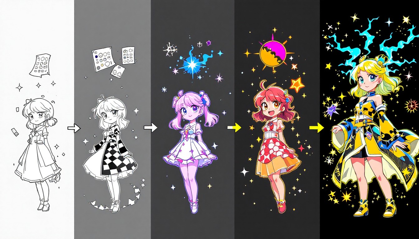 Free Anime Character Evolution Image - Anime, Character, Design ...