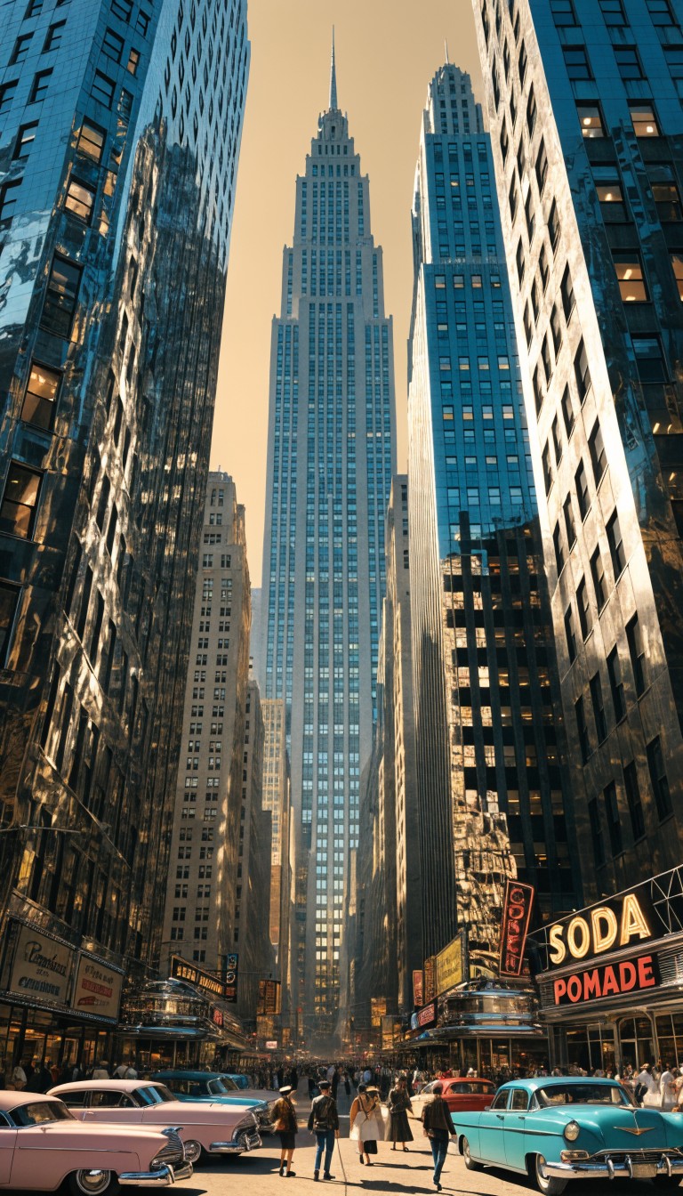 Free Retro Urban Giants Image - Vintage, Skyscrapers, 1950s | Download ...