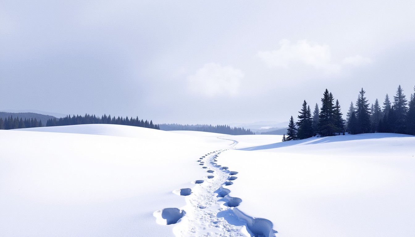 Snow Bpath Free Winter's Silent Path Image - Winter, Snow, Footprints | Download ...
