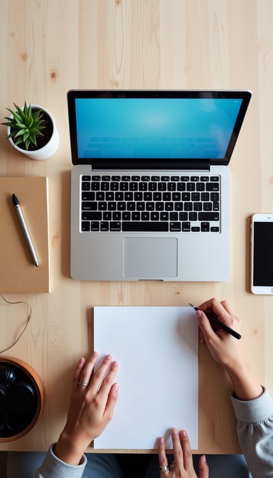 Free Sleek Blue Workspace Image - Monitor, Blue, Geometric | Download ...