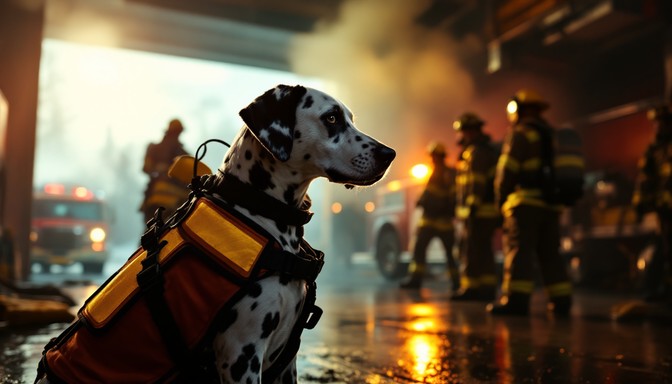 Free Vigilant Fire Dog Image - Dalmatian, Emergency, Night | Download ...