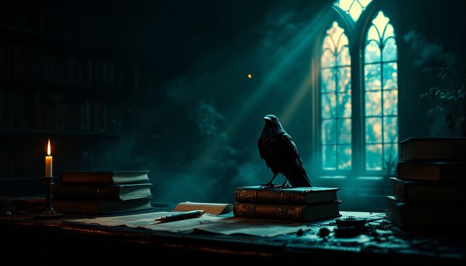 Free Gothic Library Mystery Image - Gothic, Library, Raven | Download ...