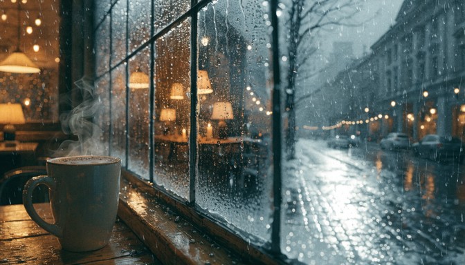Free Cozy Rainy Cafe Image - Cafe, Coffee, Rain | Download at StockCake