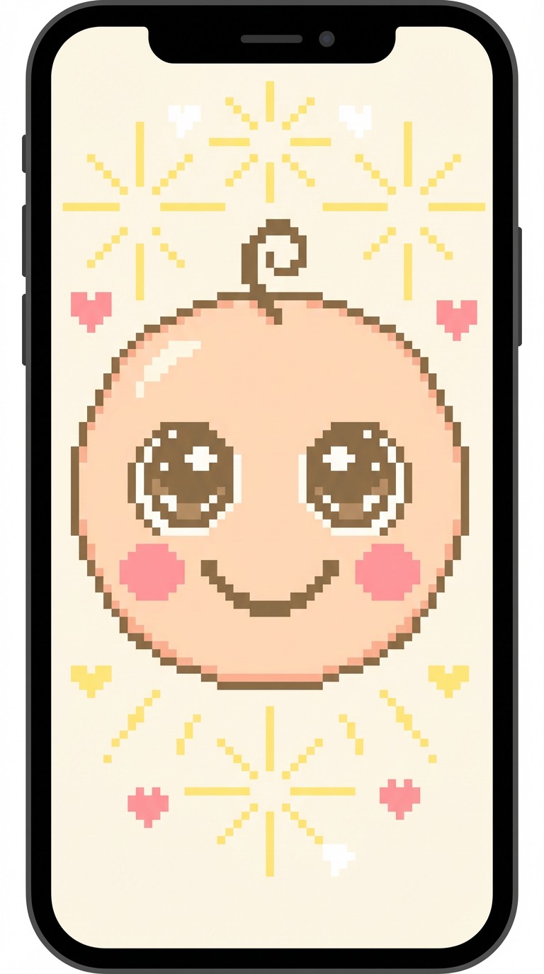 Free Happy Pixel Baby Image - Baby, Infant, Kawaii | Download at StockCake