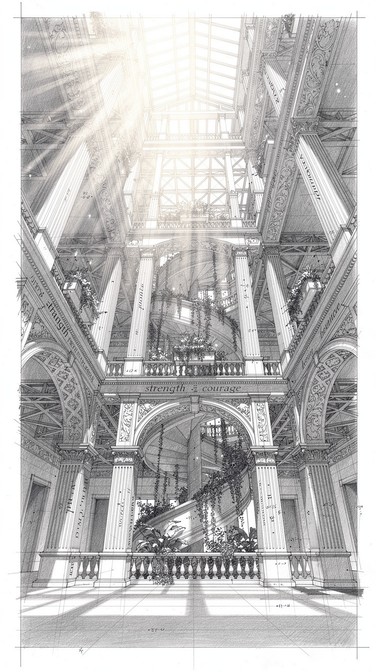 Free Inspirational Atrium Sketch Image - Architecture, Sketch, Atrium ...