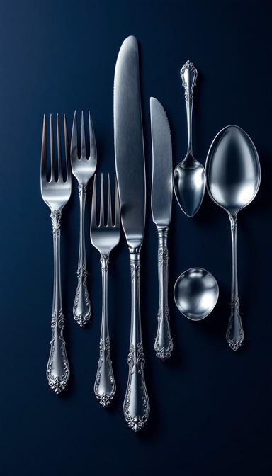 Free Silver Sculptural Elegance Photo - Silverware, Cutlery, Flatware ...