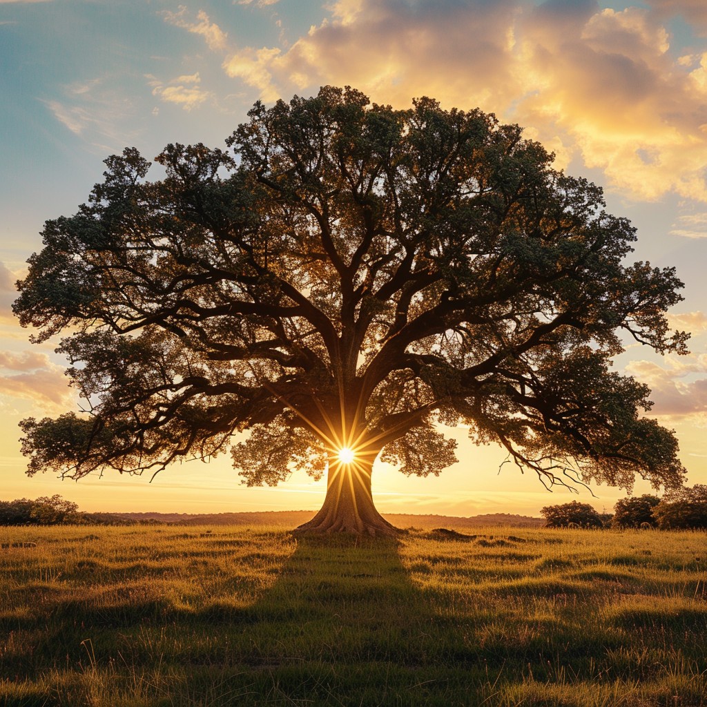Free Sunset Oak Silhouette Image - Sunset, Tree, Silhouette | Download ...