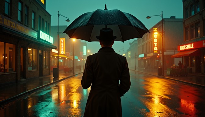 Free Rainy Noir Night Image - Rainy, Noir, Vintage | Download at StockCake