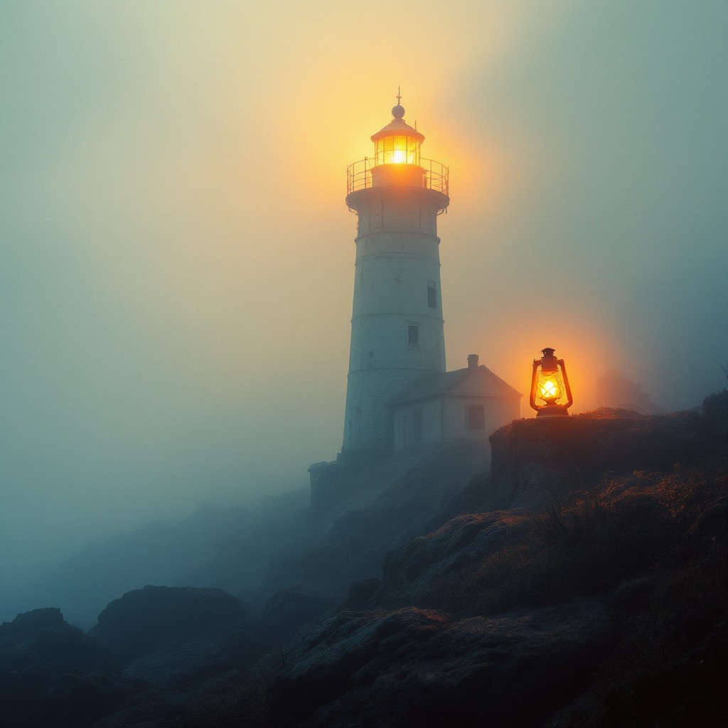 Free Misty Lighthouse Dawn Image - Lighthouse, Fog, Mist | Download at ...