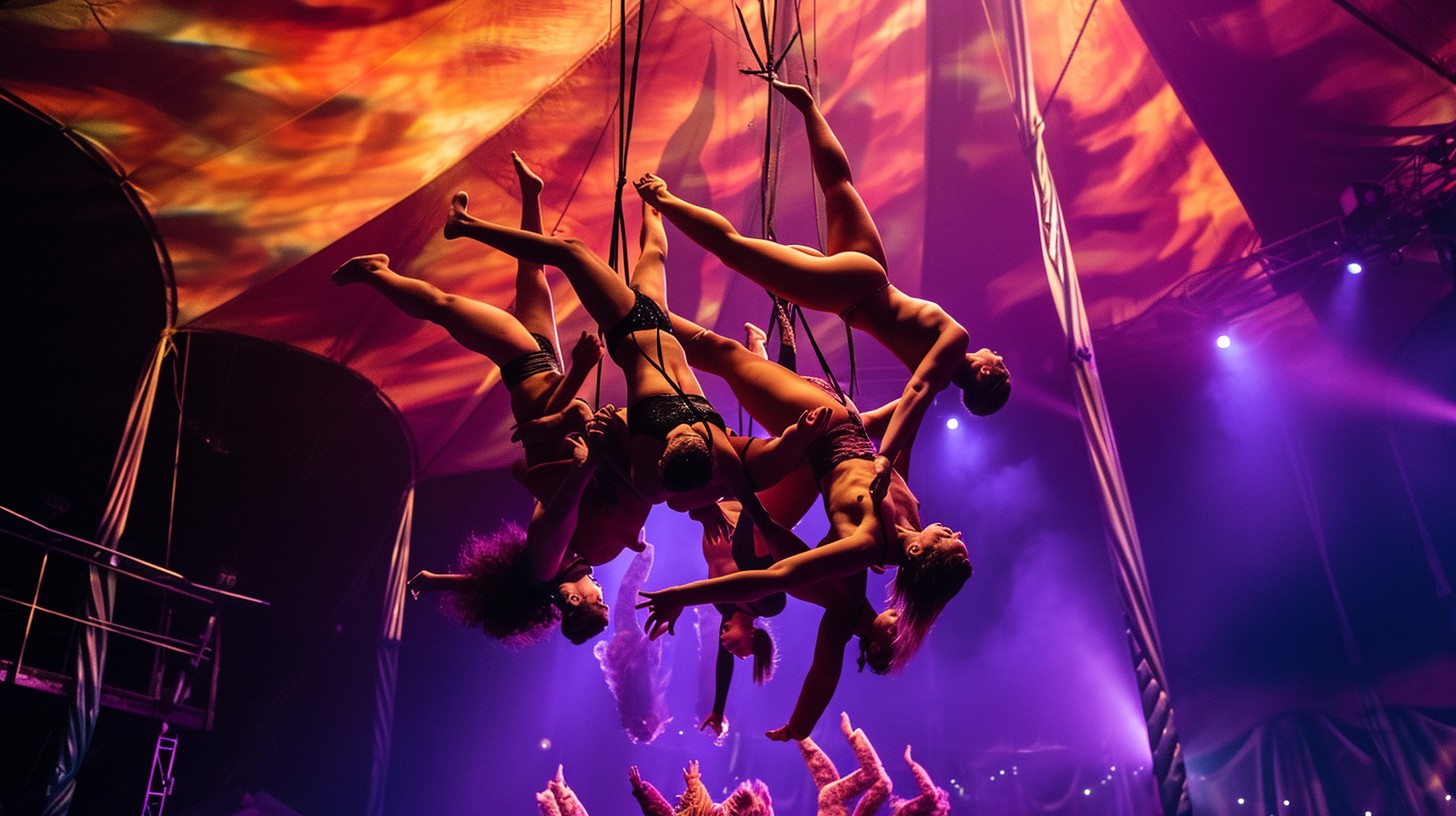 Free Aerial Acrobatic Display Image - Performance, Acrobats, Circus ...