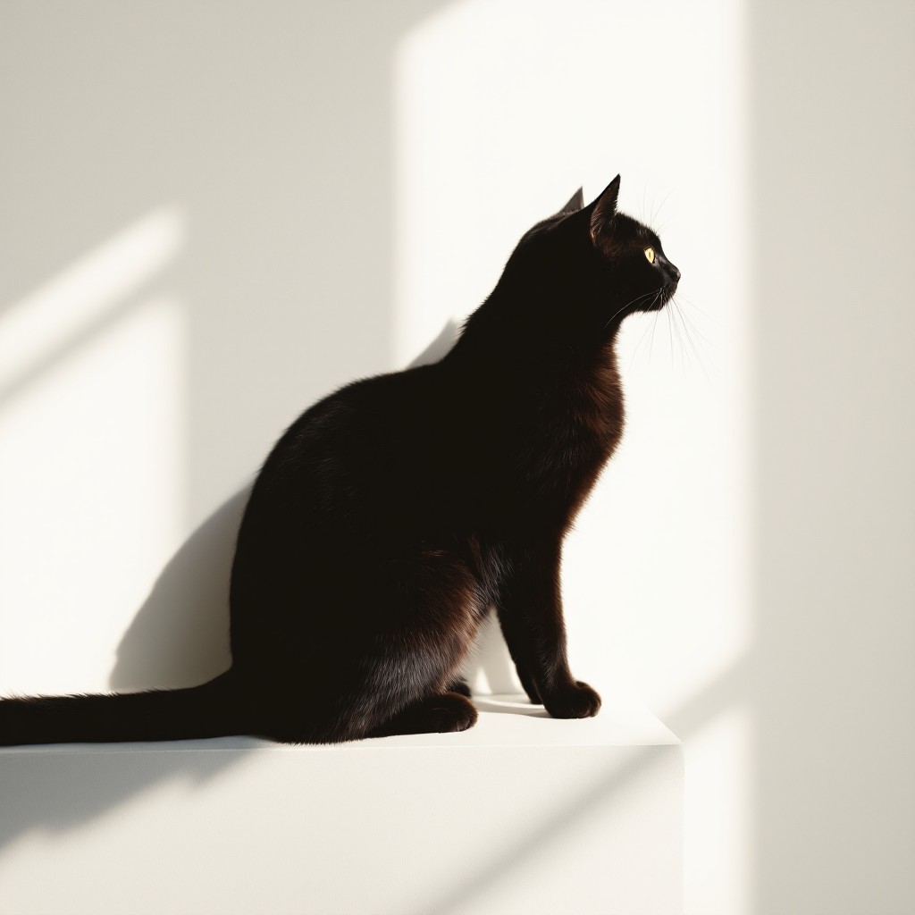Simple Shadow Cat Free Shadow Cat Watching Image - Cat, Feline, Pet | Download at StockCake