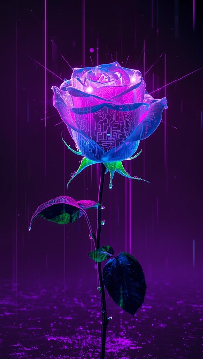 Free Neon Cyberpunk Roses Image - Cyberpunk, Neon, Roses | Download at ...