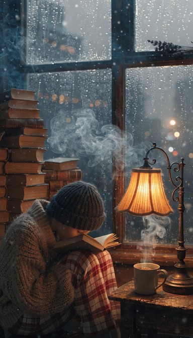 Free Cozy Rainy Reading Image - Reading, Book, Night | Download at ...