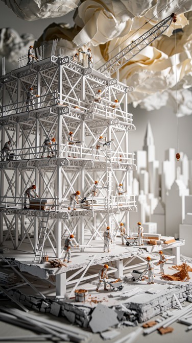 Contruction Paper Man Free Paper Construction Tower Image - Paper, Sculpture, Construction ...