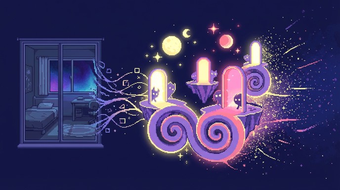 Free Dream Portal Journey Image - Pixel, Art, Dream | Download at StockCake