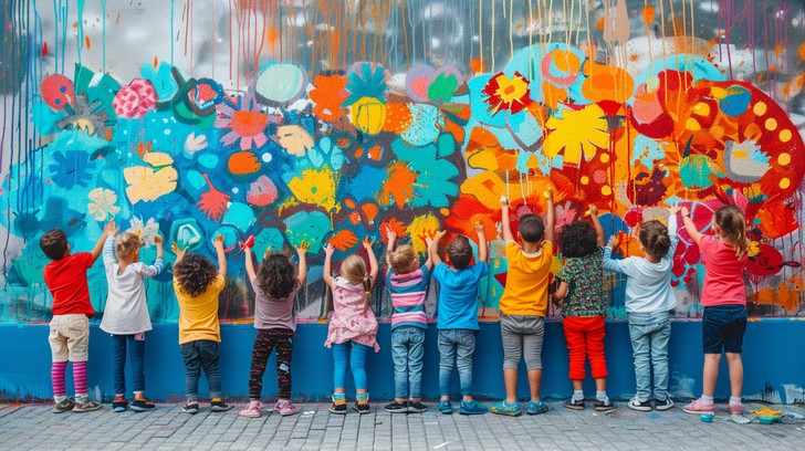 Free Kids Explore Art Image - Children, Art, Mural | Download at StockCake