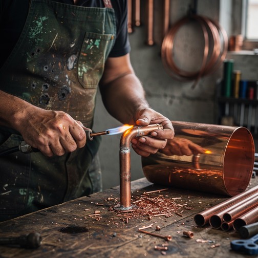 Free Copper Craftsmanship Moment Image - Copper, Craftsman, Metalwork ...