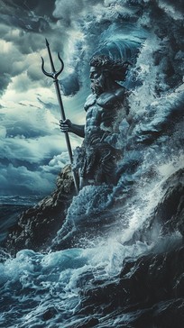Free Majestic Sea God Image - Mythology, Ocean, Trident | Download at ...