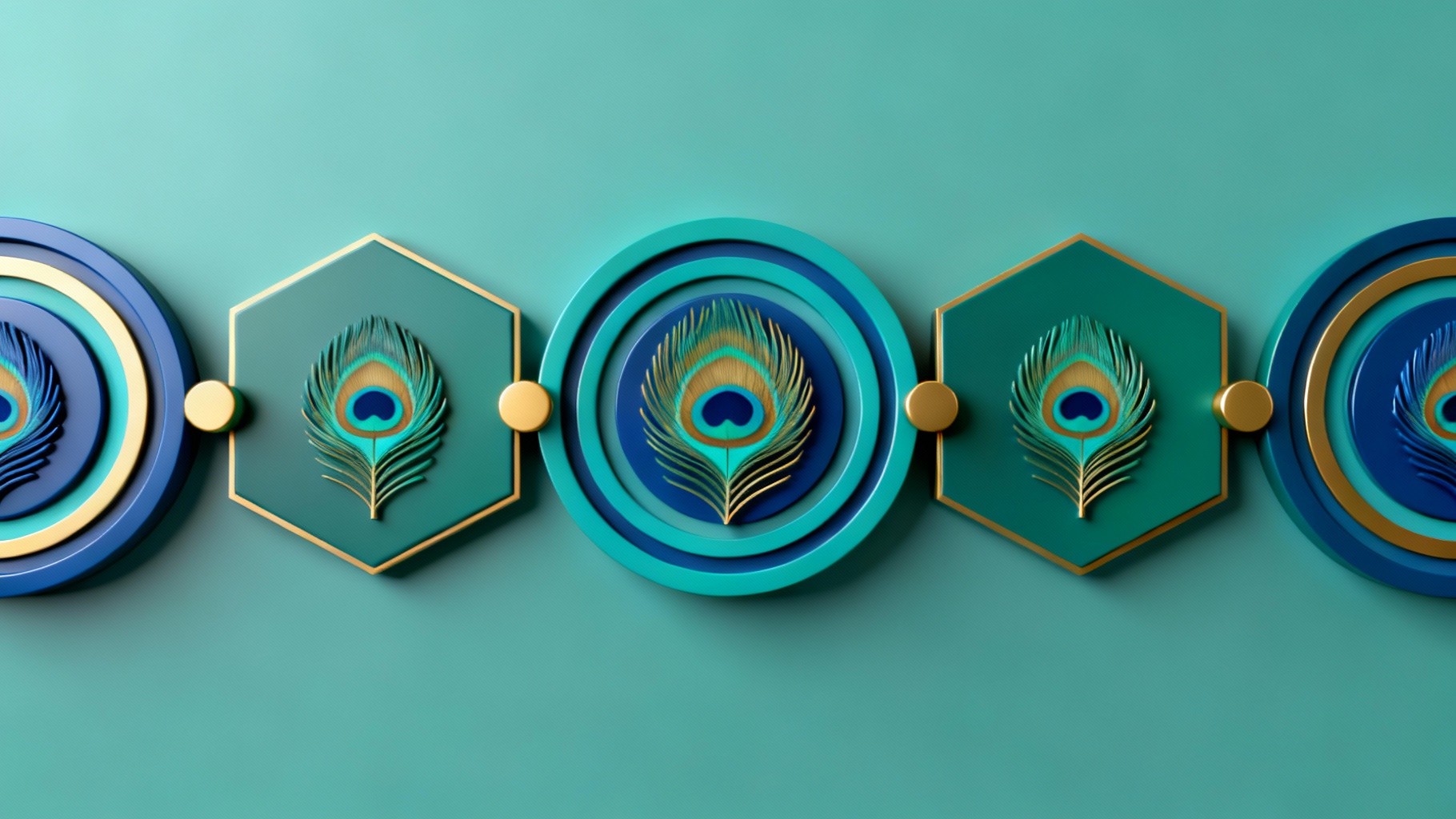 Free Geometric Peacock Array Image - Geometric, Abstract, Teal ...